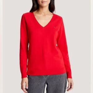 Tommy Hilfiger Cotton V-Neck Sweater